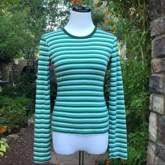 HOLLISTER CO. Green Striped long sleeve Shirt - Picture 4 of 6